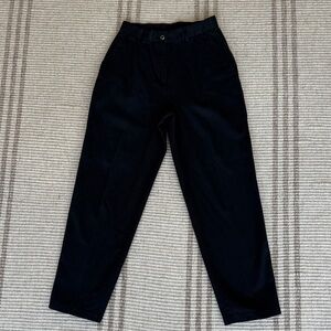 L.L. Bean Women’s Black Pleated Straight Leg Trouser